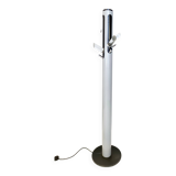 Varnished Iron, Steel and Plexiglass Illuminated Coat Rack, Italy