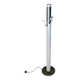 Varnished Iron, Steel and Plexiglass Illuminated Coat Rack, Italy