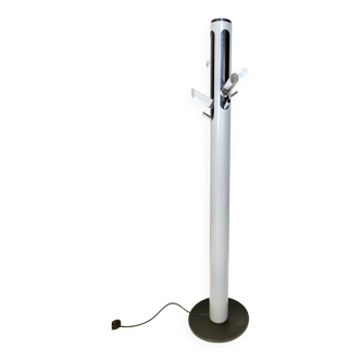 Porte-manteau lumineux en fer verni, acier et plexiglas, Italie