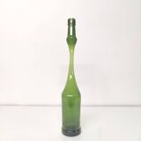 Green Negrita rum bottle atypical distorted decanter vase