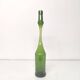 Green Negrita rum bottle atypical distorted decanter vase
