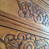 Art deco chest of drawers with wooden top, vintage antique furniture