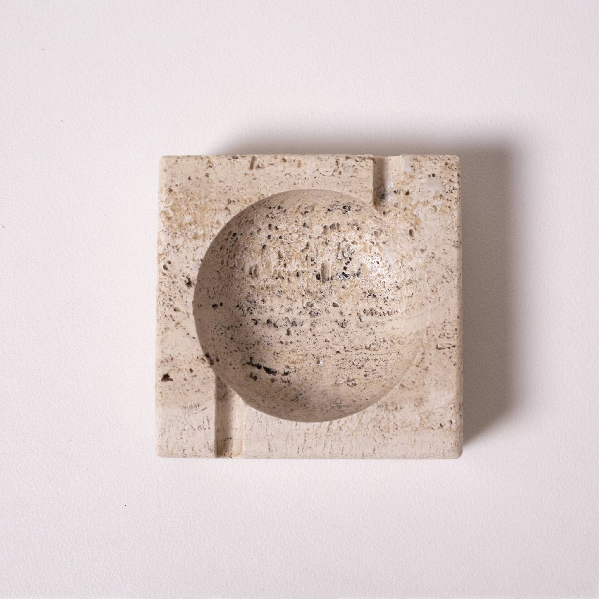 Travertine stone ashtray