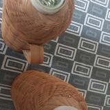 Paire de thermos osier