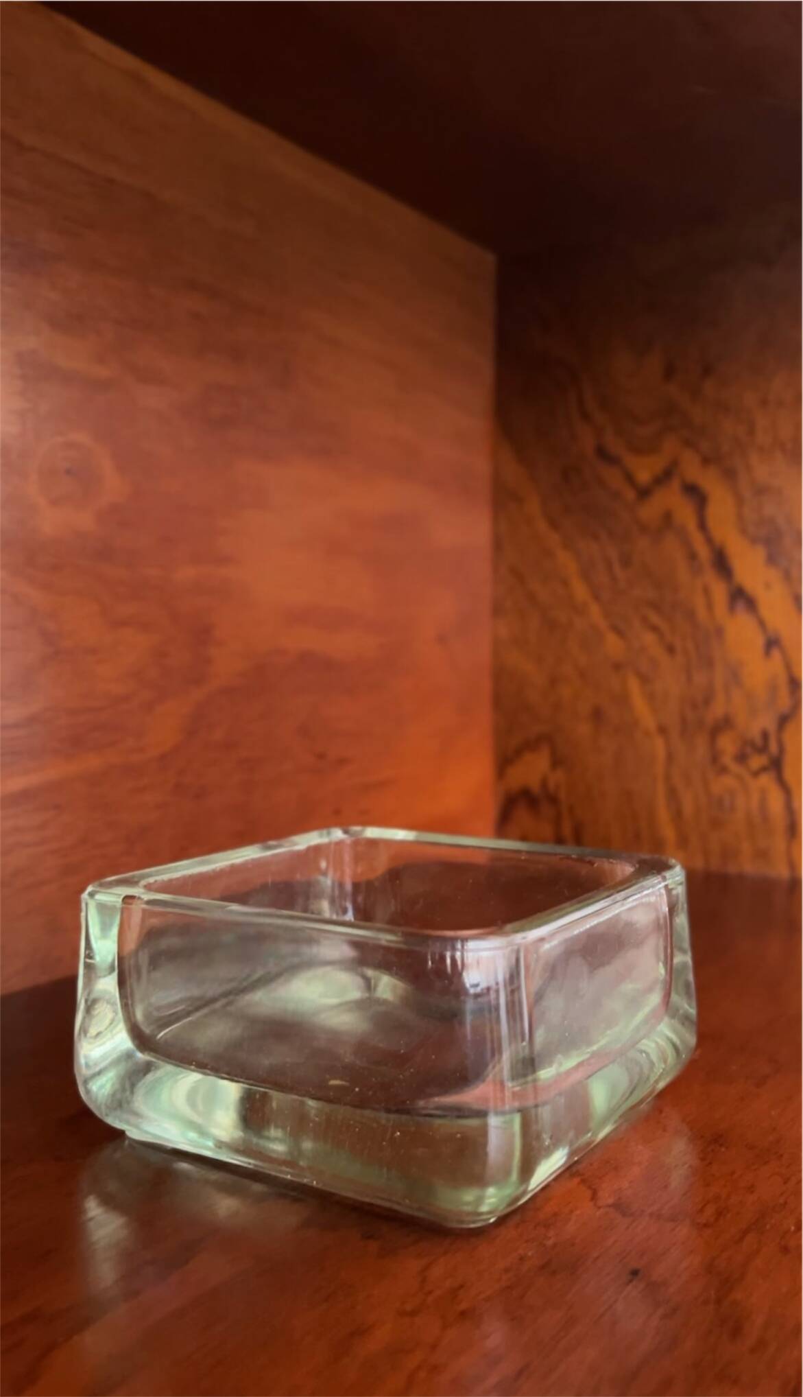 Bauhaus glass ashtray/pocket tray, Lumax design 1970