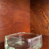 Vide poche, cendrier Bauhaus en verre Lumax, 1970