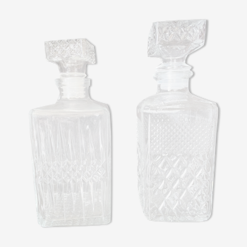 Pair of vintage whiskey decanters