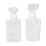 Pair of vintage whiskey decanters