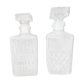 Paire de carafes à whisky vintage
