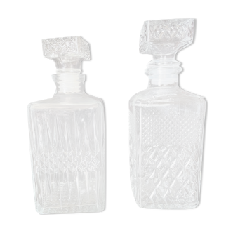 Pair of vintage whiskey decanters