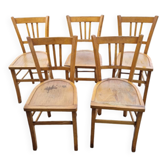 5 chaises bistrot