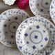 Old Flat plates X6 motif "Royal Copenhagen" in retro earthenware