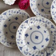 Old Flat plates X6 motif "Royal Copenhagen" in retro earthenware