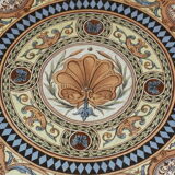 Round plate Sarreguemines polychrome