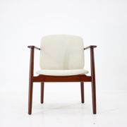 1960s Børge Mogensen Teak Armchair Model 165 Produced by Søborg Møbelfabrik, Denmark