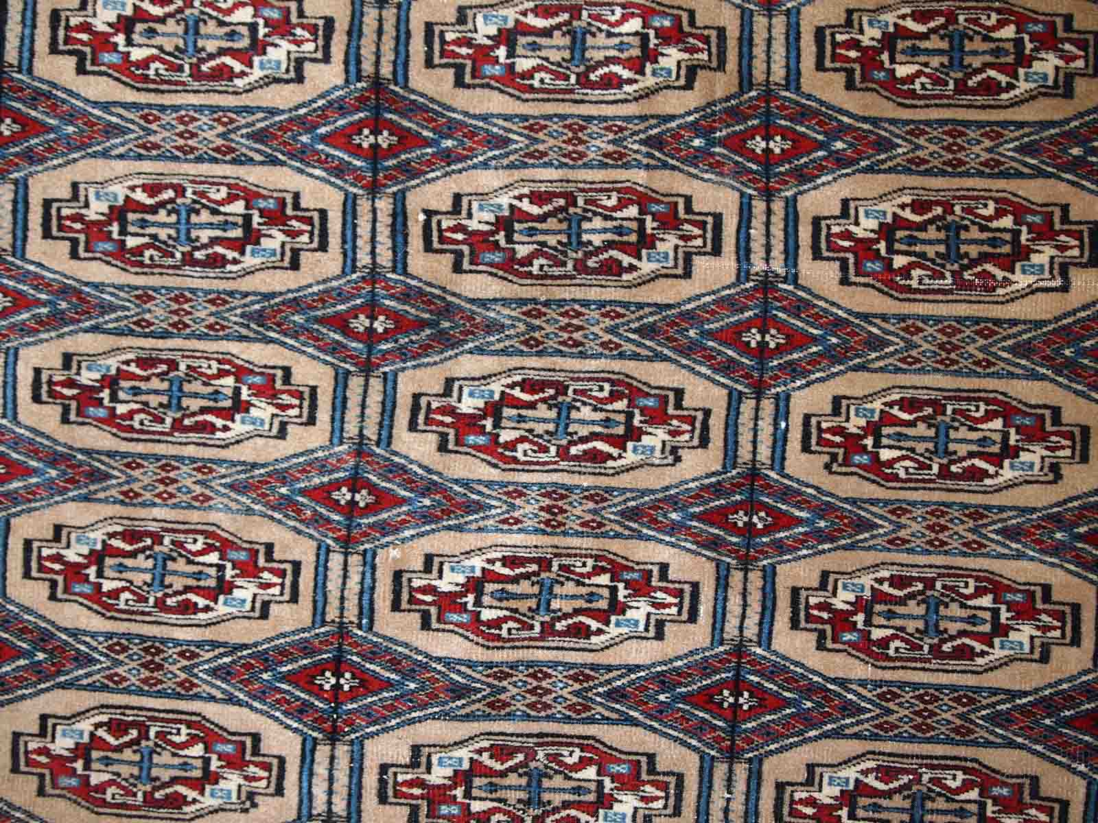 Tapis Ouzbek Bukhara fait main 129cm x 174cm 1960