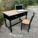 Wood and black desk
