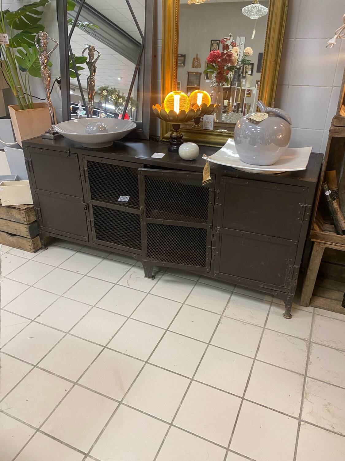 Industrial TV cabinet sideboard