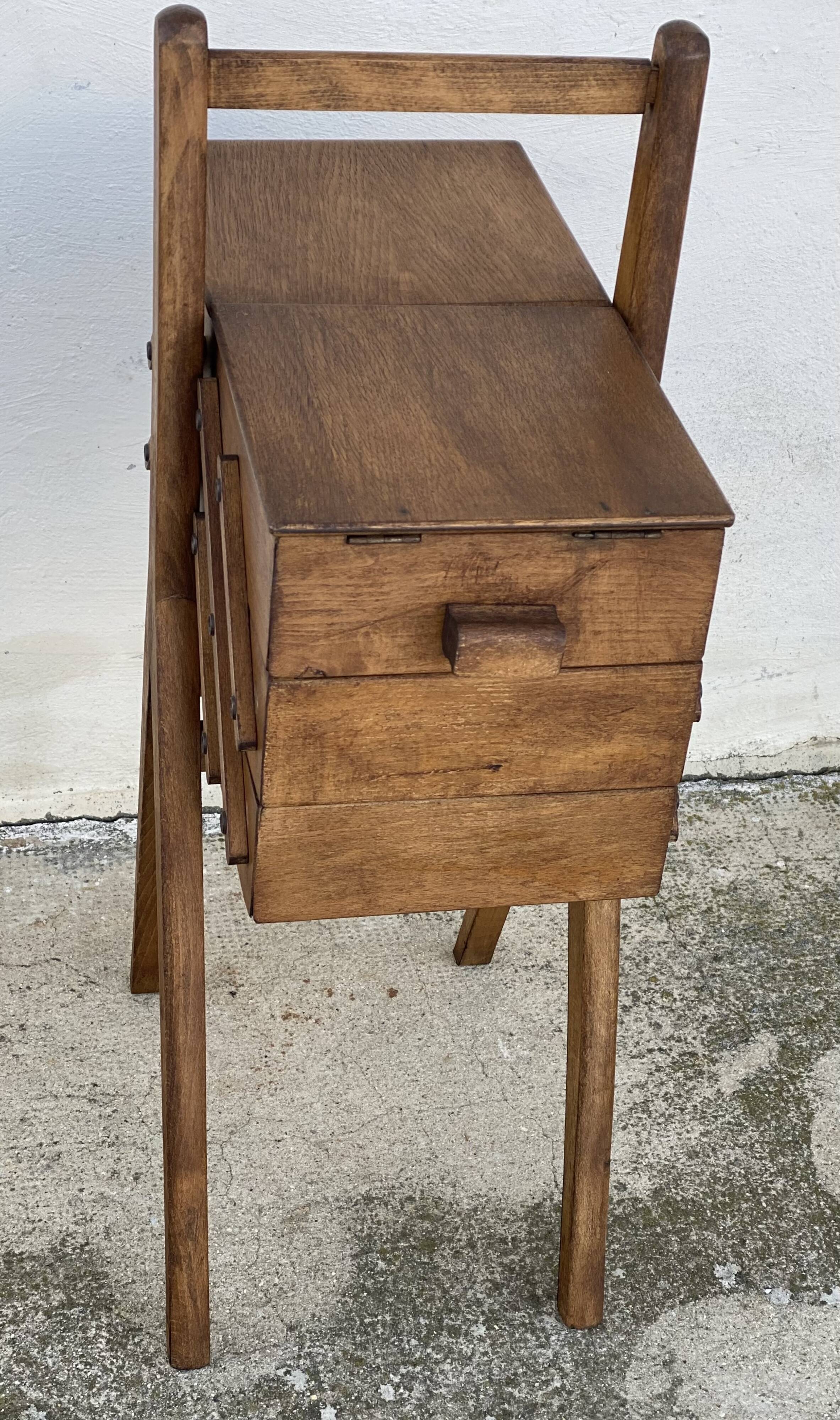 Vintage 1960s sewing table with splayed legs