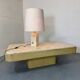 Mid Century Modernist Brutalist Italian Travertine table lamp, 1960s