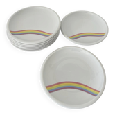Lot of 8 rainbow plates Tonika Kahla