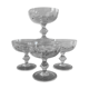 4 cut crystal champagne glasses