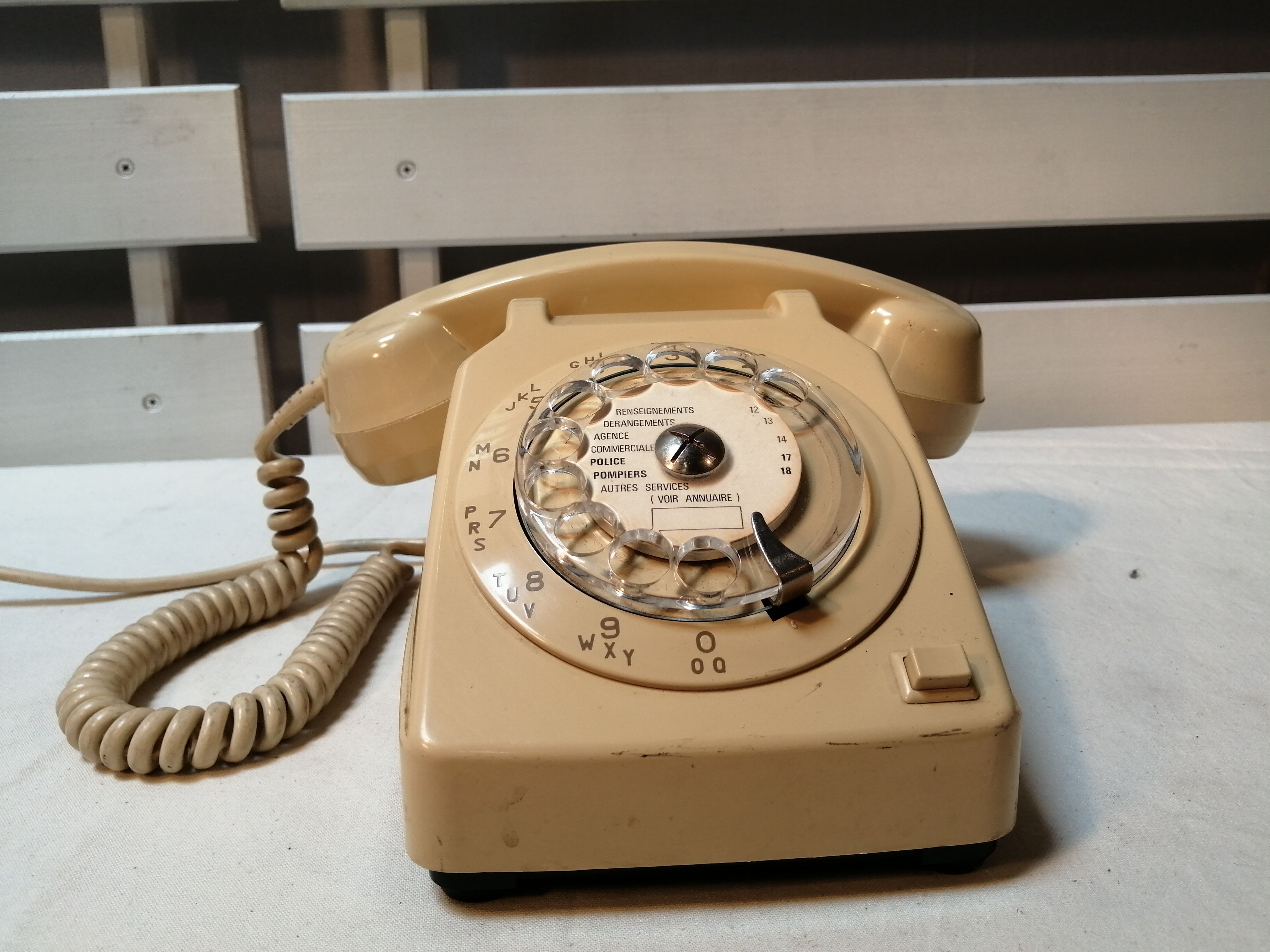 Bakelite socotel dial phone - vintage