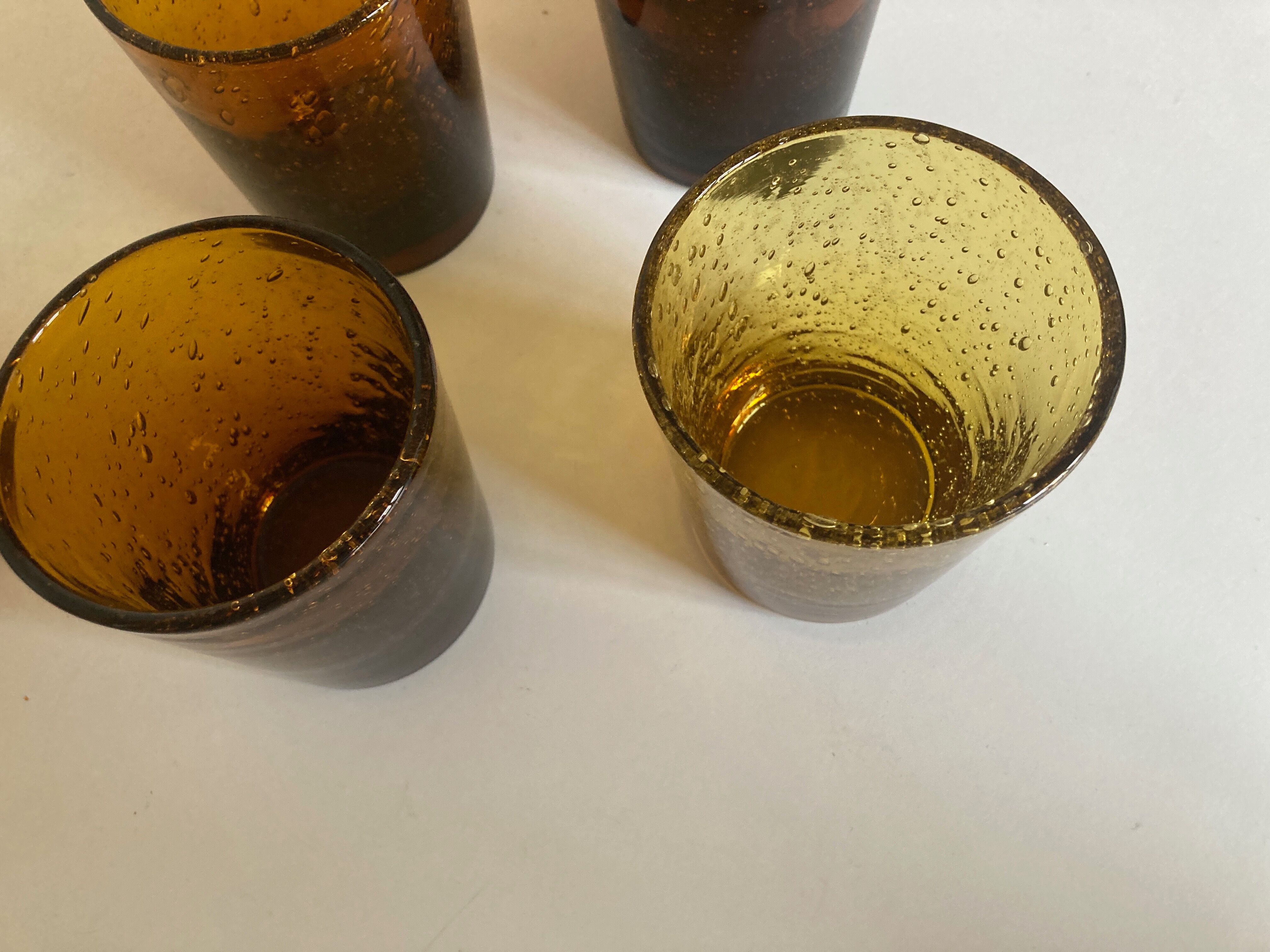 Set de 6 verres de Biot 1960