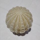 Ceiling light or lamp to be installed, art Deco globe in ivory opaline