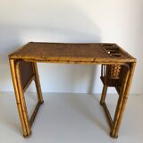Bureau enfant en rotin avec son fauteuil