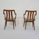 Ensemble de deux fauteuils en teck, Pays-Bas des années 1960