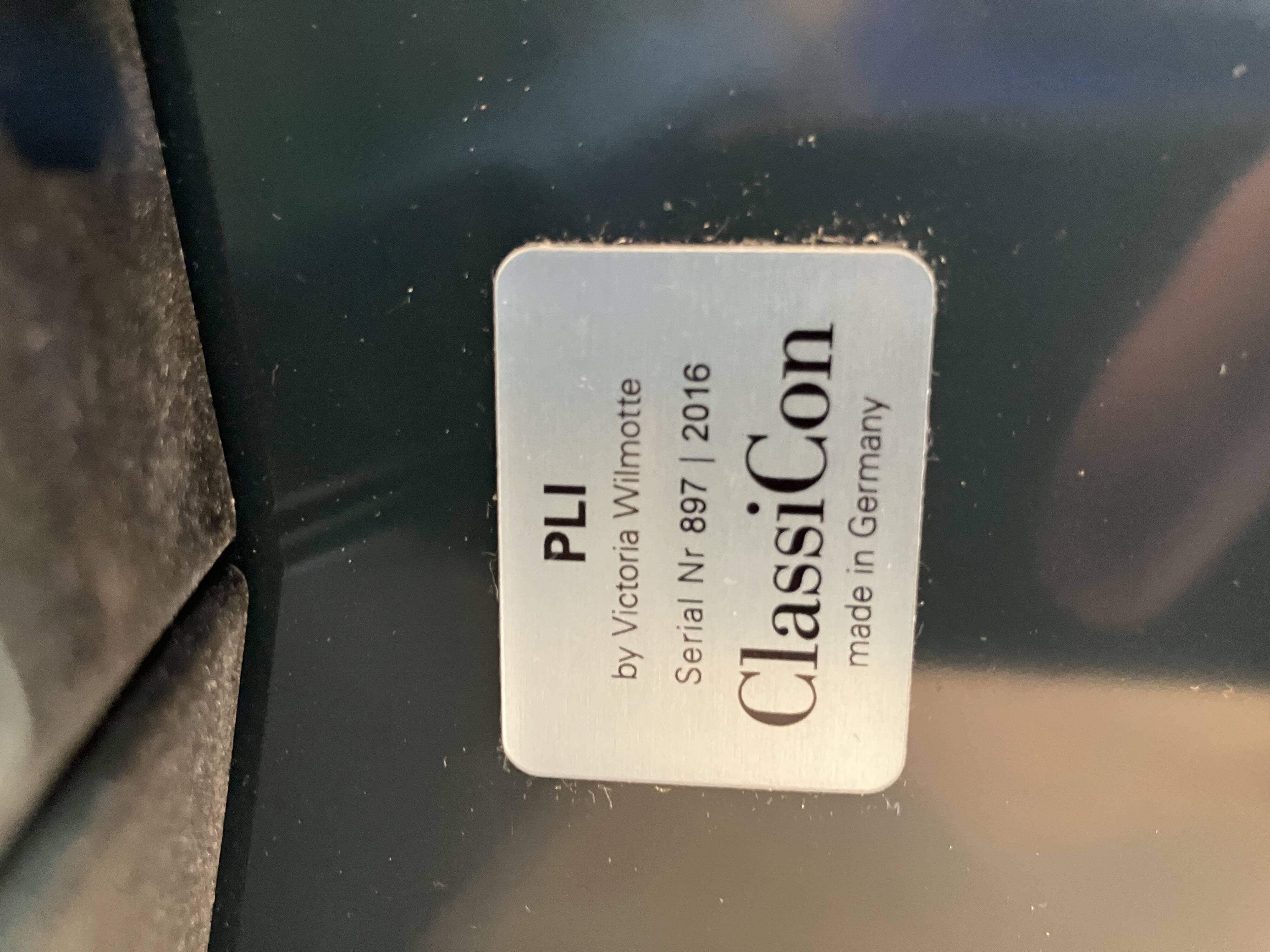 Midnight Blue Pli Pedestal Table by Victoria Wilmotte