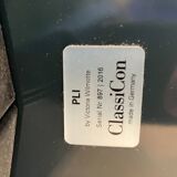 Midnight Blue Pli Pedestal Table by Victoria Wilmotte