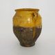 Magnificent glazed yellow confit pot, south-west of France. 19th century.