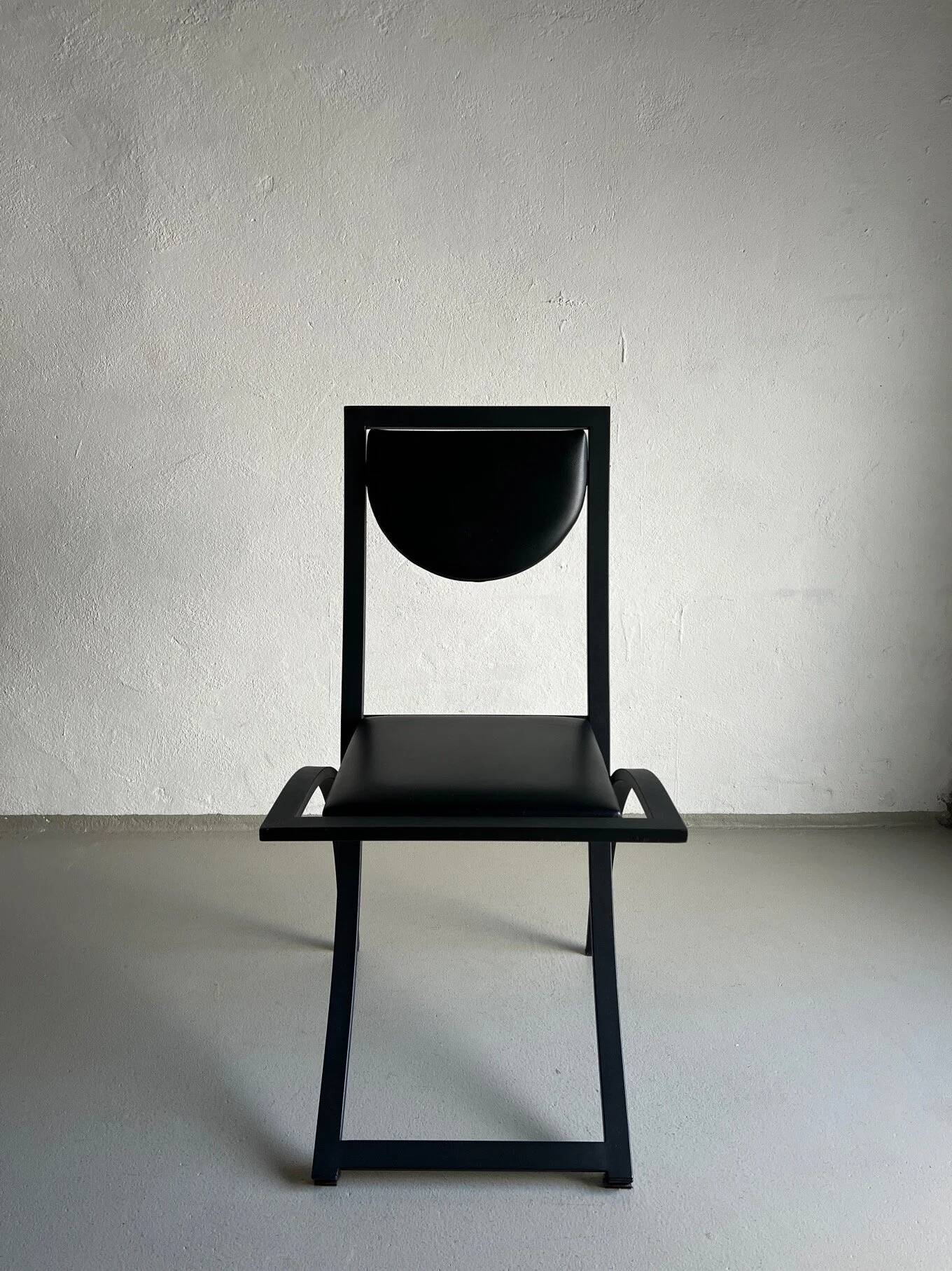 4 Black Sinus Chairs by Karl Friedrich Förster | Germany | 1990s