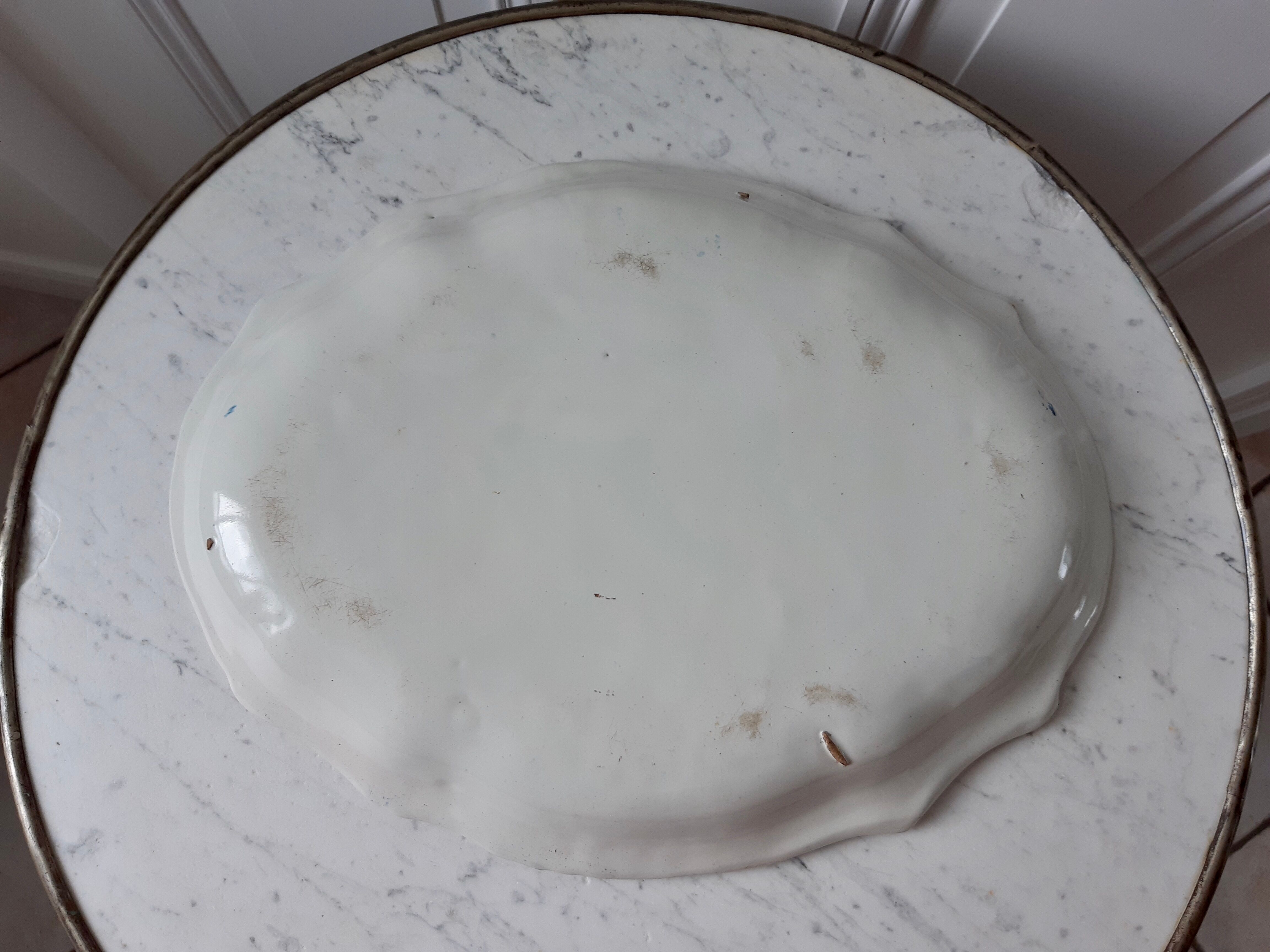 Dish oval iron earth early 20th century