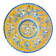 Large grotesque plate (Urbino/Castelli style), made in Italy, pei