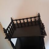 4-shelf turned wood shelf