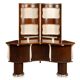 20thC ITALIAN STANDING DRY BAR IN HARDWOOD & CREAM LAMINATE c.1970