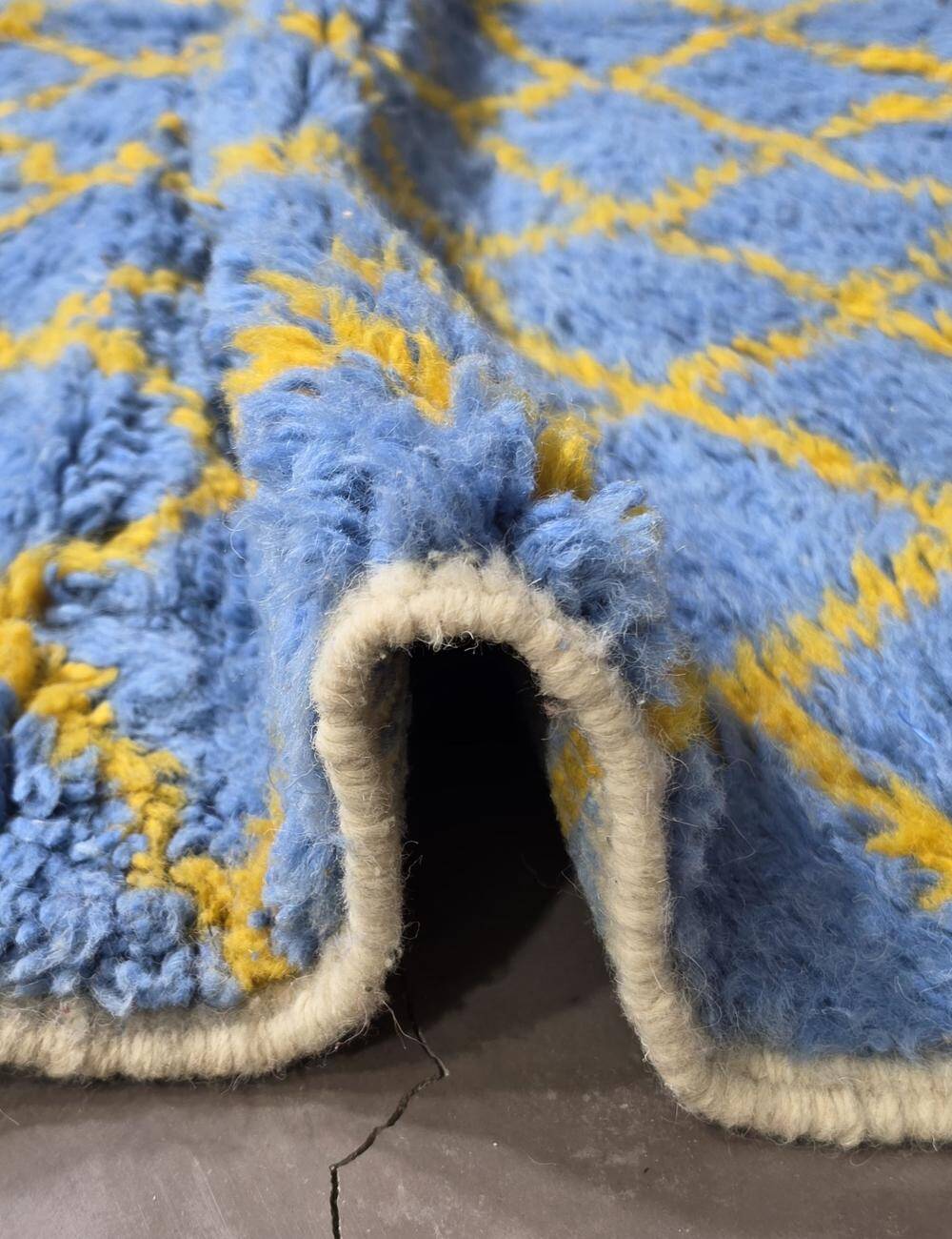 Blue Boujad Carpet from Morocco - 248 x 147 cm