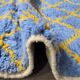 Blue Boujad Carpet from Morocco - 248 x 147 cm