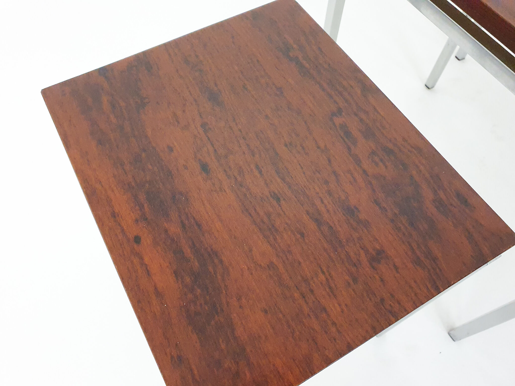 Rosewood and metal nesting tables, The Netherlands 1960's