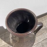 West Germany vase in gray and red glazed ceramic