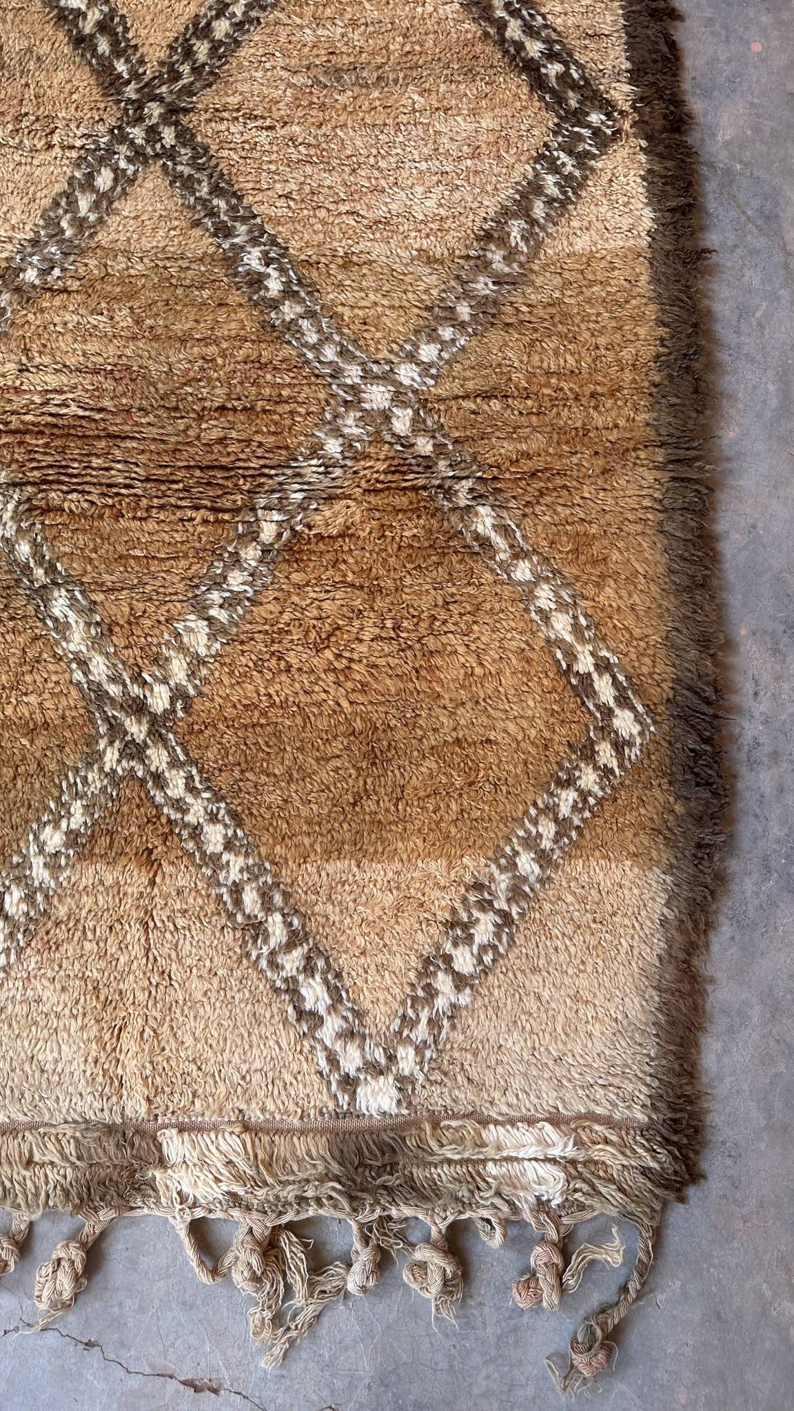 Marmoucha beige Berber rug - 424 x 170 cm
