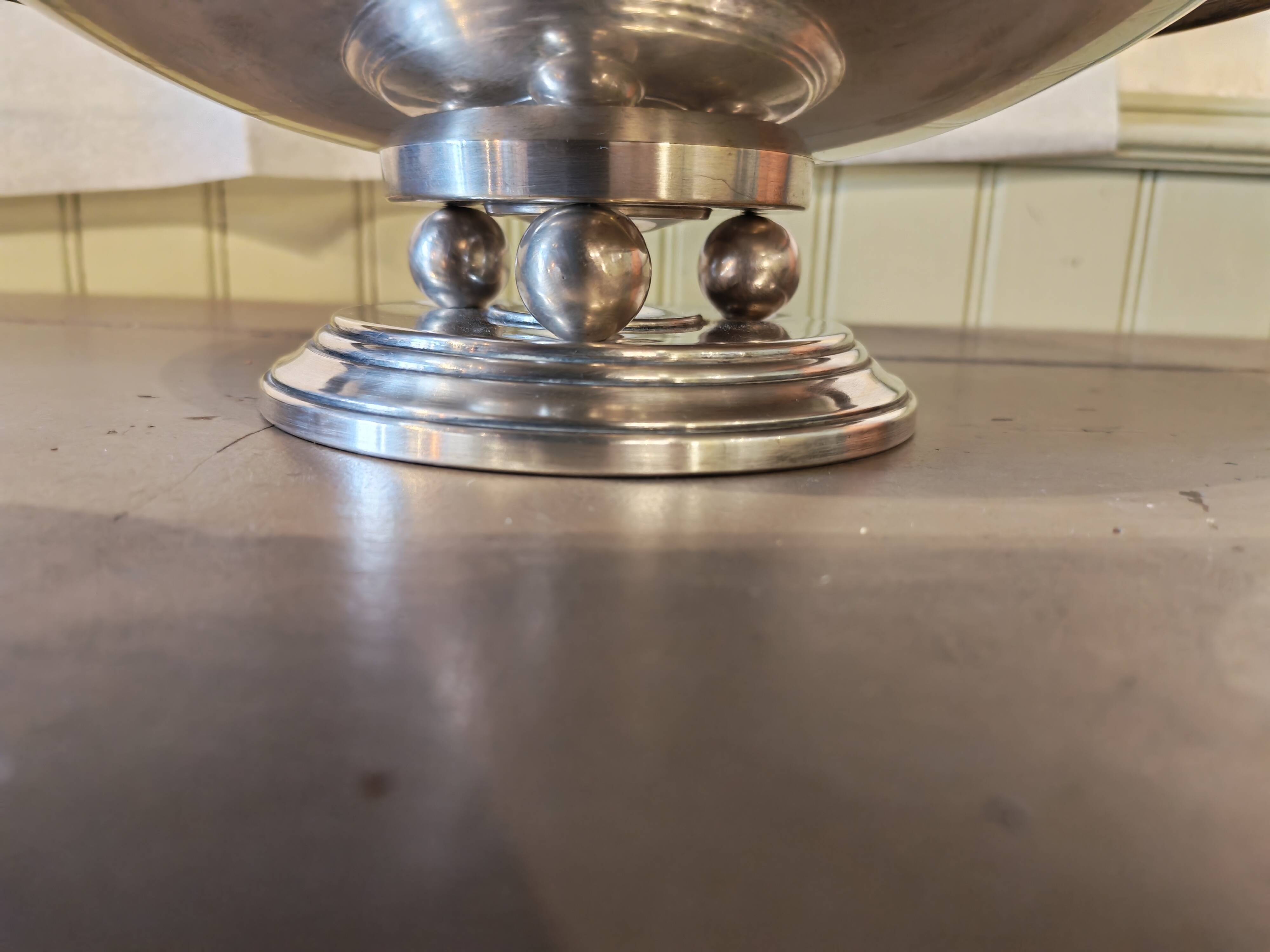 Art Deco silver-plated cup