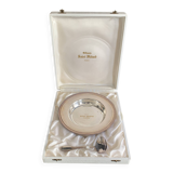 Silver plate and spoon, Orfèvrerie Saint Médard, Paris, 1950