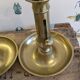 Vintage candlesticks with gilded brass pushers