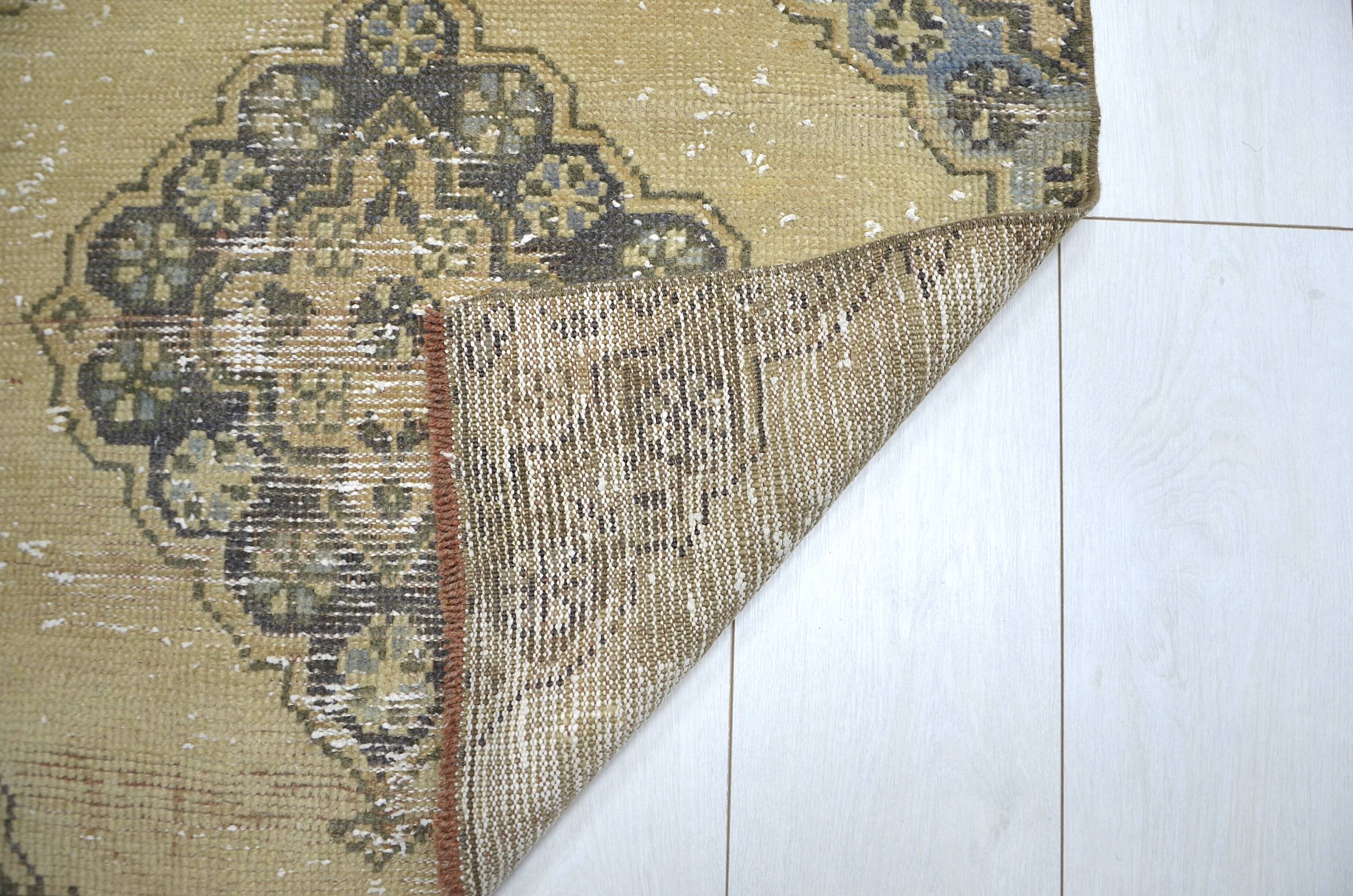 Orange & Brown Oushak Runner sku 2254