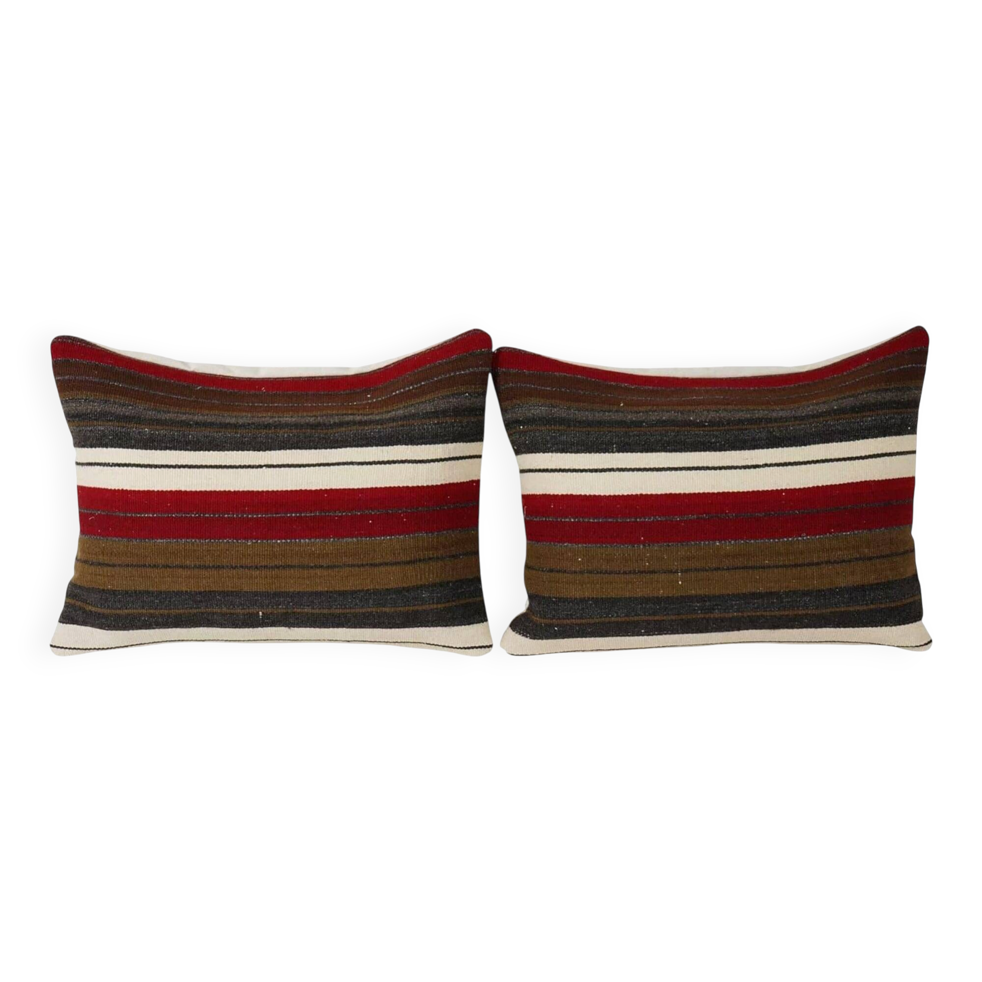 Set of 2 vintage kilim cushion covers 46x61 cm