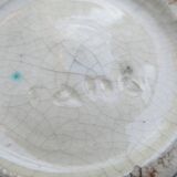 Black and white ceramic lamp base with geometric design Vintage